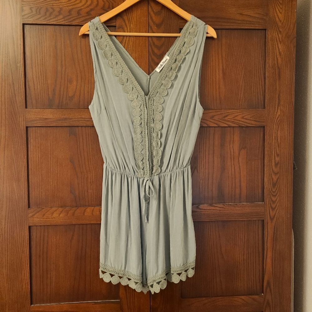 Stella Bianca Romper Sage Green Small Medium